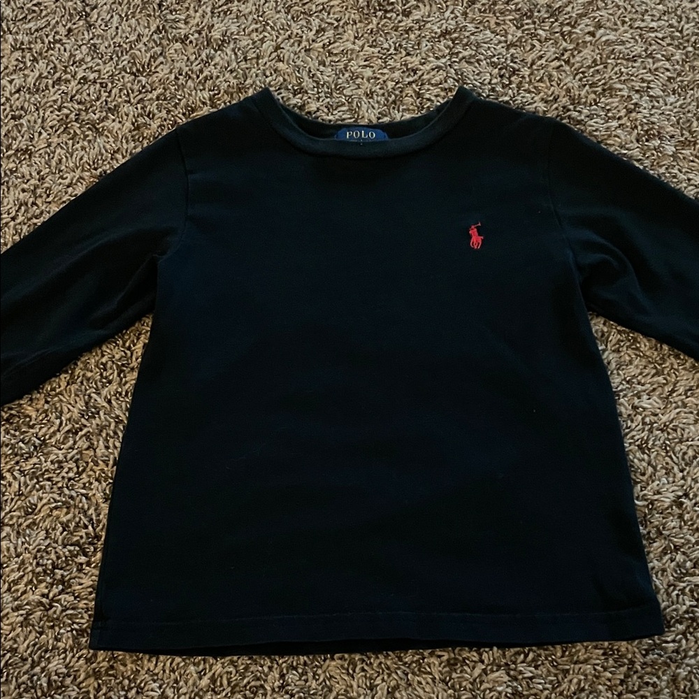 Polo by Ralph Lauren Kids Black Tee with Red Logo